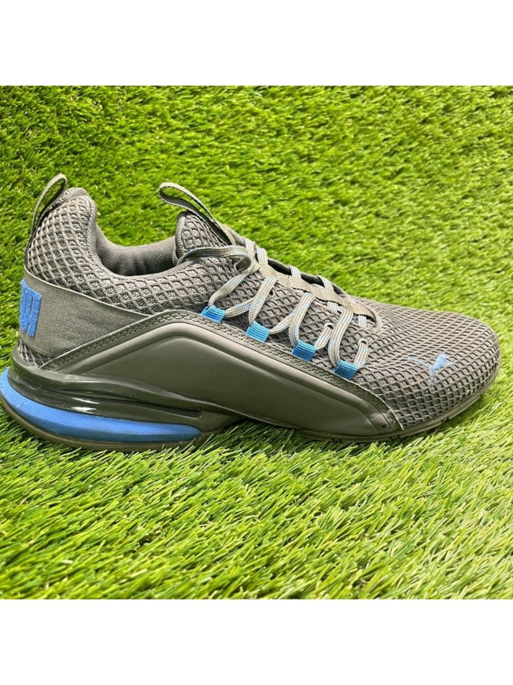 Puma Axelion Spark Mens Size 10.5 Gray Athletic Running Walking Shoes Sneakers